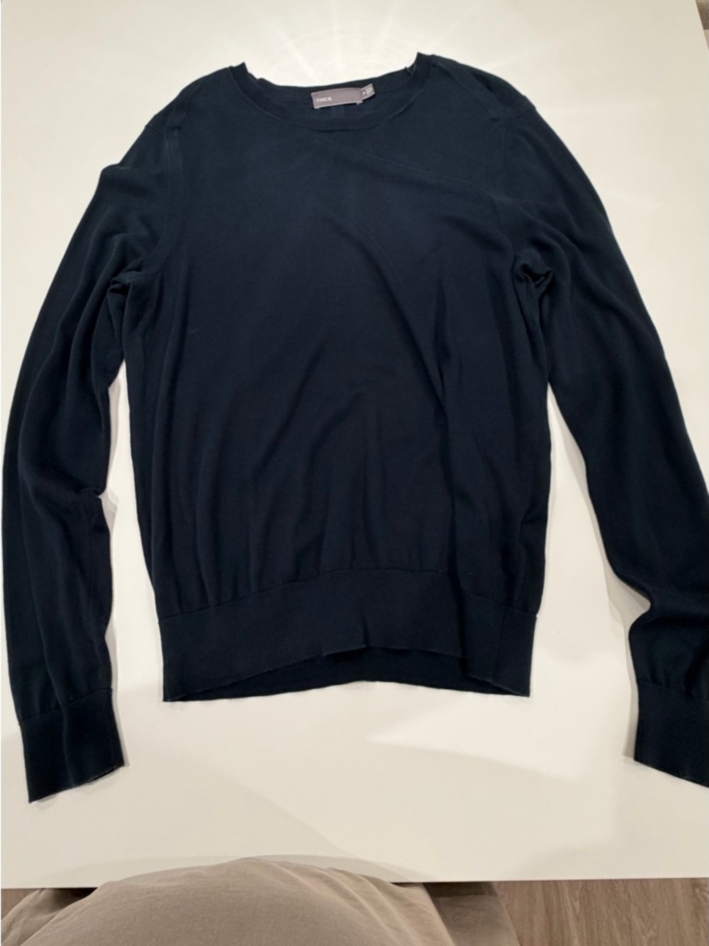 Vince Men's Dark Navy Crewneck Sweater